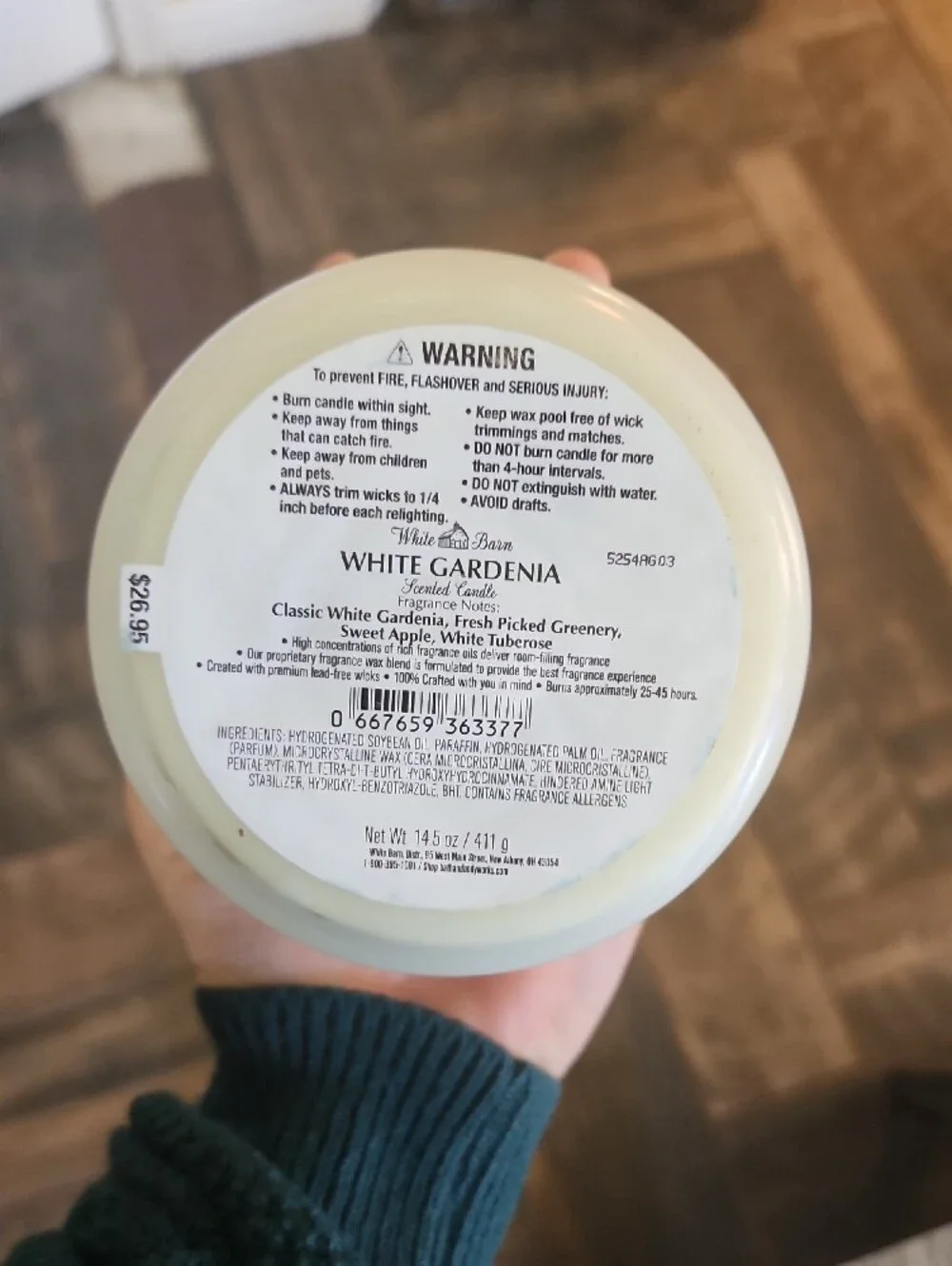 White Barn White Gardenia Candle NWT - Picture 2 of 4